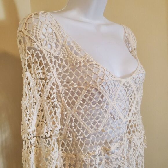 NEW Scoop Neck Woven Bathing Suit Beach Cover Up - Picture 5 of 11